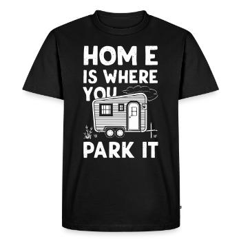 Rolling Tiny House Mode de vie minimaliste - T-shirt Premium bio Homme - noir - Devant - Nico (187cm)