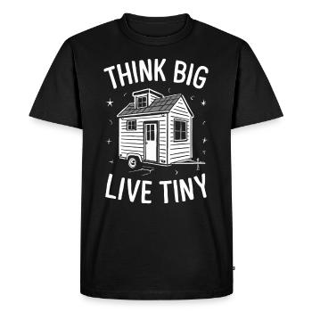 Rolling Tiny House Mode de vie minimaliste - T-shirt Premium bio Homme - noir - Devant - Nico (187cm)