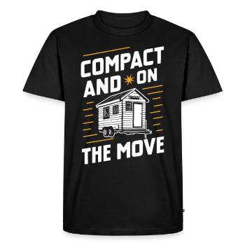 Rolling Tiny House Mode de vie minimaliste - T-shirt Premium bio Homme - noir - Devant - Nico (187cm)