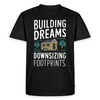 Rolling Tiny House Mode de vie minimaliste - T-shirt Premium bio Homme - noir - Devant - Nico (187cm)
