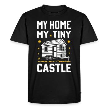 Rolling Tiny House Mode de vie minimaliste - T-shirt Premium bio Homme - noir - Devant - Nico (187cm)