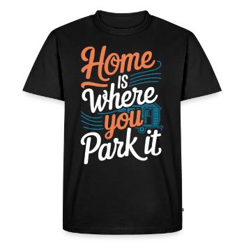 Rolling Tiny House Mode de vie minimaliste - T-shirt Premium bio Homme - noir - Devant - Nico (187cm)
