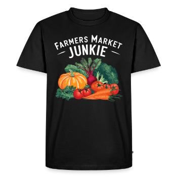 Marché fermier Agriculture Agriculture Alimentation - T-shirt Premium bio Homme - noir - Devant - Nico (187cm)