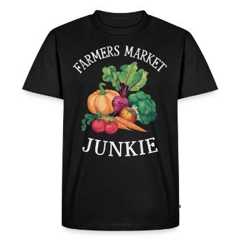 Marché fermier Agriculture Agriculture Alimentation - T-shirt Premium bio Homme - noir - Devant - Nico (187cm)