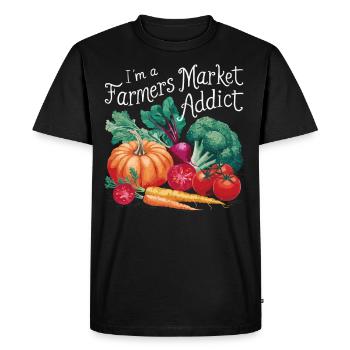 Marché fermier Agriculture Agriculture Alimentation - T-shirt Premium bio Homme - noir - Devant - Nico (187cm)
