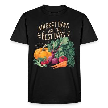 Marché fermier Agriculture Agriculture Alimentation - T-shirt Premium bio Homme - noir - Devant - Nico (187cm)