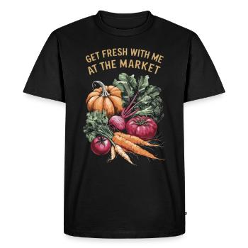 Marché fermier Agriculture Agriculture Alimentation - T-shirt Premium bio Homme - noir - Devant - Nico (187cm)