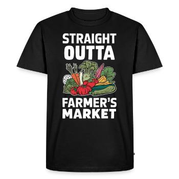 Marché fermier Agriculture Agriculture Alimentation - T-shirt Premium bio Homme - noir - Devant - Nico (187cm)