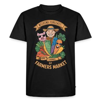 Marché fermier Agriculture Agriculture Alimentation - T-shirt Premium bio Homme - noir - Devant - Nico (187cm)