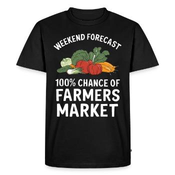 Marché fermier Agriculture Agriculture Alimentation - T-shirt Premium bio Homme - noir - Devant - Nico (187cm)