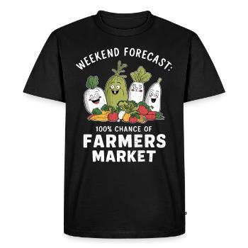 Marché fermier Agriculture Agriculture Alimentation - T-shirt Premium bio Homme - noir - Devant - Nico (187cm)