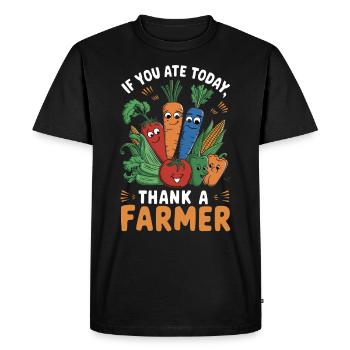 Marché fermier Agriculture Agriculture Alimentation - T-shirt Premium bio Homme - noir - Devant - Nico (187cm)