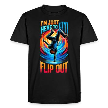 Cartwheeling Gymnastique Gymnaste Costume Roue de charrette - T-shirt Premium bio Homme - noir - Devant - Nico (187cm)