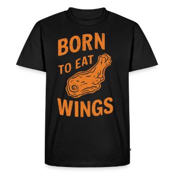 Ailes de poulet chaudes Ailes de poulet épicées Ailes de buffle - T-shirt Premium bio Homme - noir - Devant - Nico (187cm)