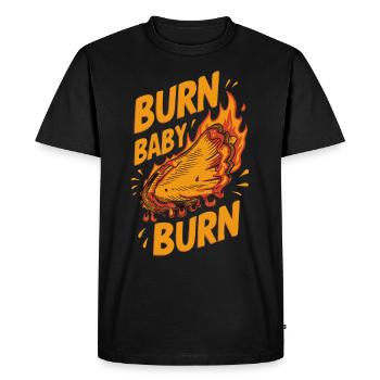 Ailes de poulet chaudes Ailes de poulet épicées Ailes de buffle - T-shirt Premium bio Homme - noir - Devant - Nico (187cm)