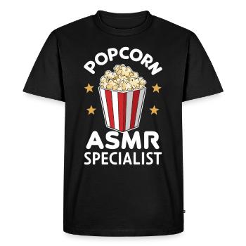 Dicton de pop-corn amusant, pop-corn en rafale - T-shirt Premium bio Homme - noir - Devant - Nico (187cm)