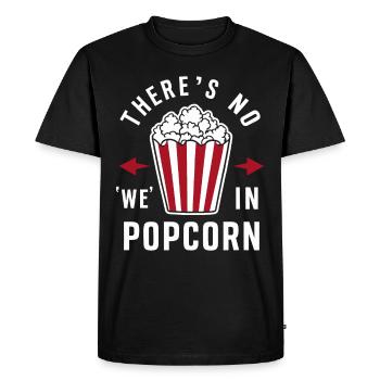 Dicton de pop-corn amusant, pop-corn en rafale - T-shirt Premium bio Homme - noir - Devant - Nico (187cm)