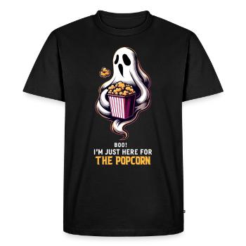 Dicton de pop-corn amusant, pop-corn en rafale - T-shirt Premium bio Homme - noir - Devant - Nico (187cm)