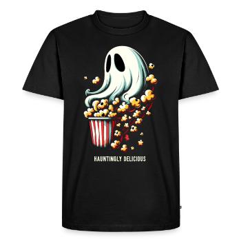Dicton de pop-corn amusant, pop-corn en rafale - T-shirt Premium bio Homme - noir - Devant - Nico (187cm)