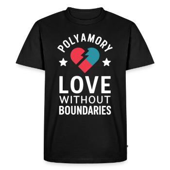 Communauté polyamoureuse Parentalité polyamoureuse - T-shirt Premium bio Homme - noir - Devant - Nico (187cm)