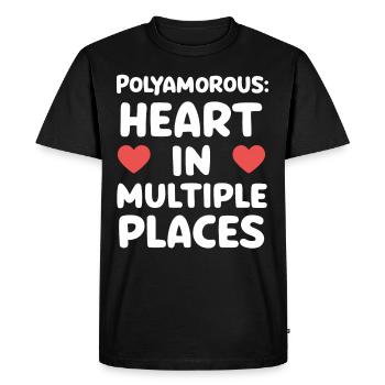 Communauté polyamoureuse Parentalité polyamoureuse - T-shirt Premium bio Homme - noir - Devant - Nico (187cm)