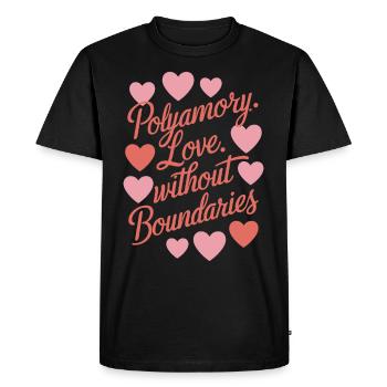 Communauté polyamoureuse Parentalité polyamoureuse - T-shirt Premium bio Homme - noir - Devant - Nico (187cm)