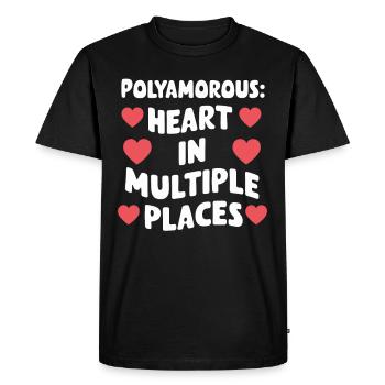 Communauté polyamoureuse Parentalité polyamoureuse - T-shirt Premium bio Homme - noir - Devant - Nico (187cm)