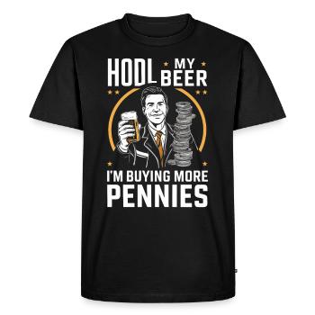 Traders boursiers, traders forex, trading d’investisseurs - T-shirt Premium bio Homme - noir - Devant - Nico (187cm)