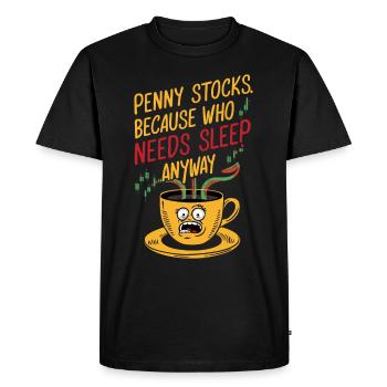 Stock market traders, forex traders, investor trading - Men's Premium Organic T-Shirt - black - Front - Nico (187cm)