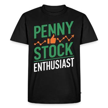 Traders boursiers, traders forex, trading d’investisseurs - T-shirt Premium bio Homme - noir - Devant - Nico (187cm)