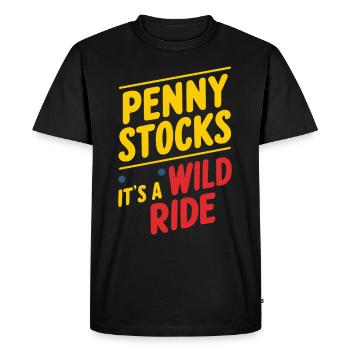 Traders boursiers, traders forex, trading d’investisseurs - T-shirt Premium bio Homme - noir - Devant - Nico (187cm)
