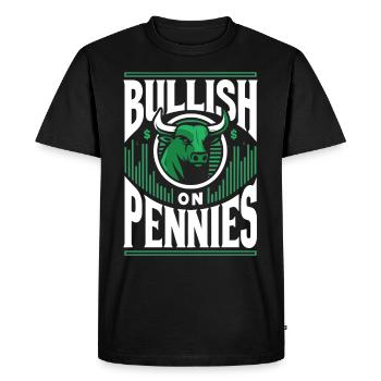 Traders boursiers, traders forex, trading d’investisseurs - T-shirt Premium bio Homme - noir - Devant - Nico (187cm)