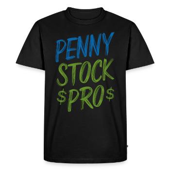 Traders boursiers, traders forex, trading d’investisseurs - T-shirt Premium bio Homme - noir - Devant - Nico (187cm)