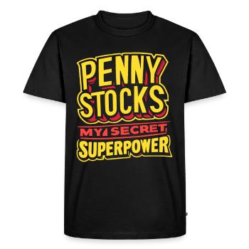 Traders boursiers, traders forex, trading d’investisseurs - T-shirt Premium bio Homme - noir - Devant - Nico (187cm)