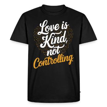 Raising awareness of domestic violence - Men's Premium Organic T-Shirt - black - Front - Nico (187cm)
