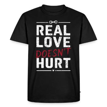 Sensibilisation à la violence conjugale - T-shirt Premium bio Homme - noir - Devant - Nico (187cm)