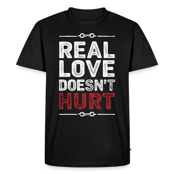 Sensibilisation à la violence conjugale - T-shirt Premium bio Homme - noir - Devant - Nico (187cm)