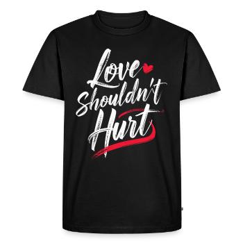 Raising awareness of domestic violence - Men's Premium Organic T-Shirt - black - Front - Nico (187cm)