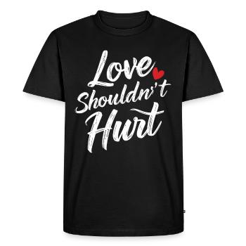 Raising awareness of domestic violence - Men's Premium Organic T-Shirt - black - Front - Nico (187cm)