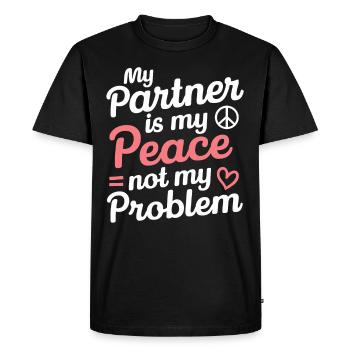 Raising awareness of domestic violence - Men's Premium Organic T-Shirt - black - Front - Nico (187cm)
