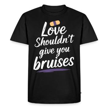 Raising awareness of domestic violence - Men's Premium Organic T-Shirt - black - Front - Nico (187cm)