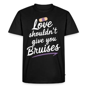 Raising awareness of domestic violence - Men's Premium Organic T-Shirt - black - Front - Nico (187cm)