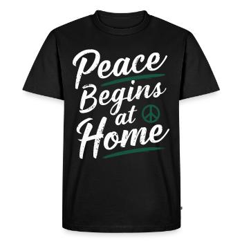 Raising awareness of domestic violence - Men's Premium Organic T-Shirt - black - Front - Nico (187cm)