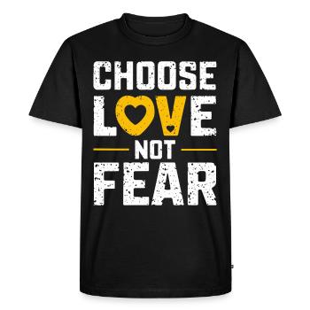 Raising awareness of domestic violence - Men's Premium Organic T-Shirt - black - Front - Nico (187cm)