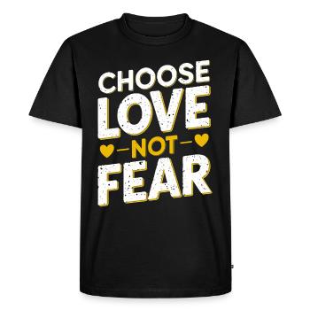 Sensibilisation à la violence conjugale - T-shirt Premium bio Homme - noir - Devant - Nico (187cm)