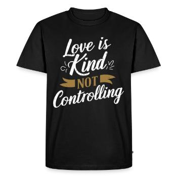 Raising awareness of domestic violence - Men's Premium Organic T-Shirt - black - Front - Nico (187cm)