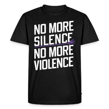 Raising awareness of domestic violence - Men's Premium Organic T-Shirt - black - Front - Nico (187cm)