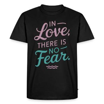Raising awareness of domestic violence - Men's Premium Organic T-Shirt - black - Front - Nico (187cm)
