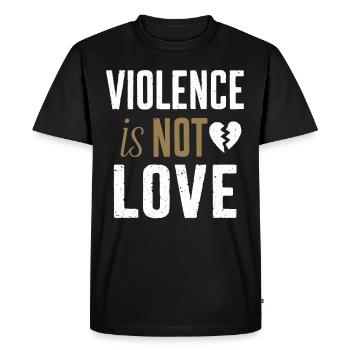Raising awareness of domestic violence - Men's Premium Organic T-Shirt - black - Front - Nico (187cm)