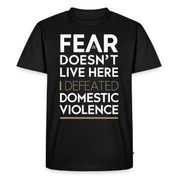 Raising awareness of domestic violence - Men's Premium Organic T-Shirt - black - Front - Nico (187cm)